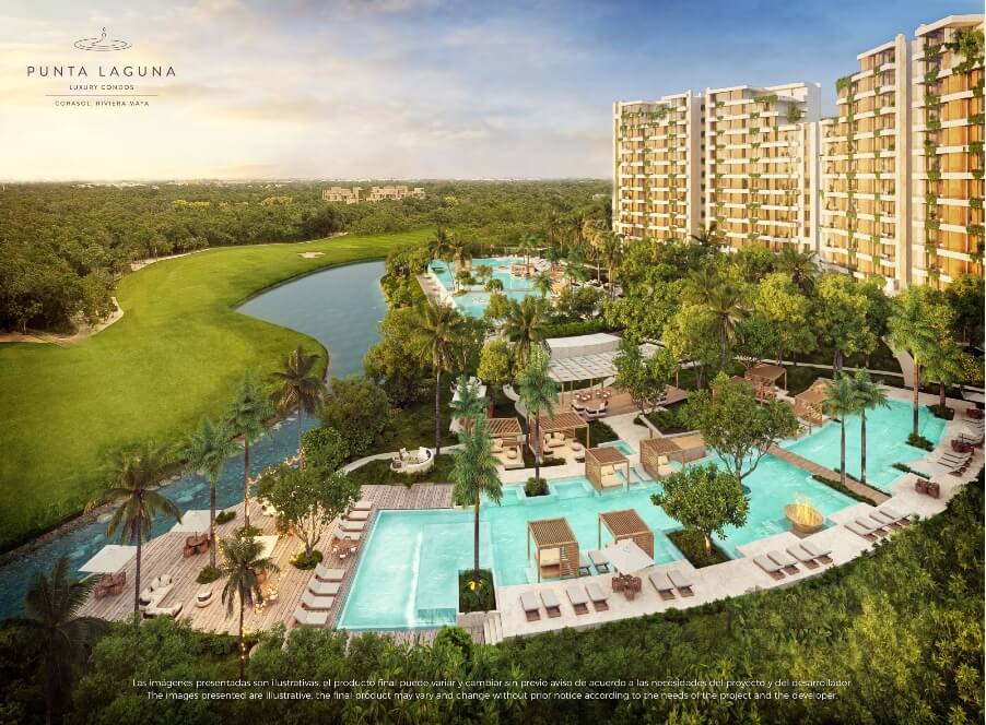 Playa del Carmen: Condos in a golf course